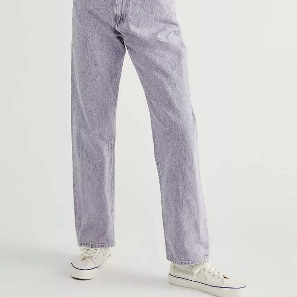 Free People AGOLDE Reyna Jumpsuit Coveralls 1 Pc Lilac Ashberry Denim - Picture 7 of 7